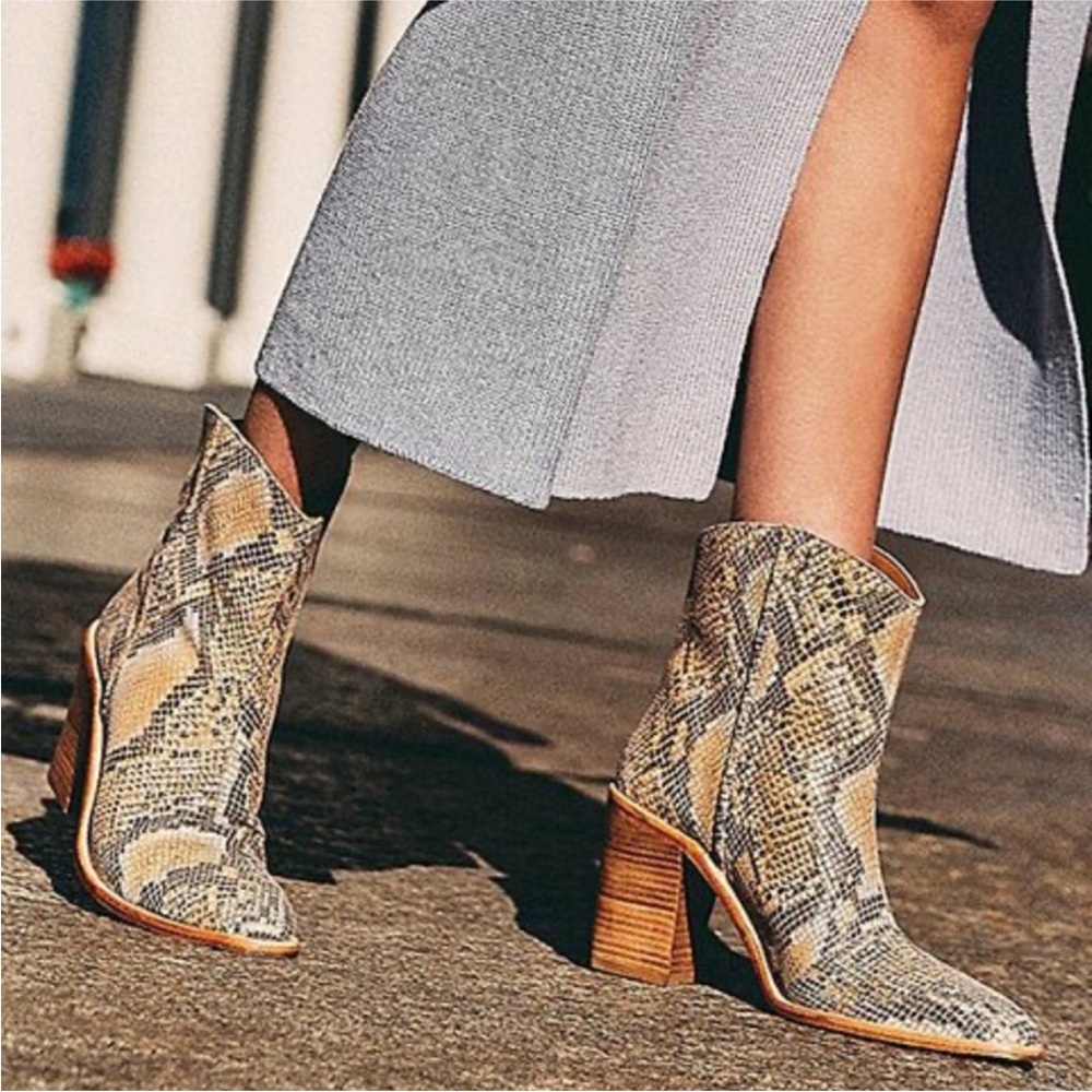 Free People Barclay Snakeskin Boots